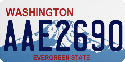 WA license plate AAE2690