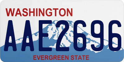 WA license plate AAE2696