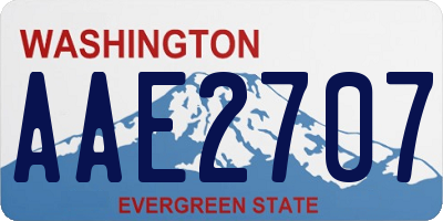 WA license plate AAE2707