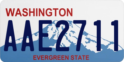 WA license plate AAE2711