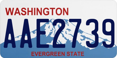 WA license plate AAE2739