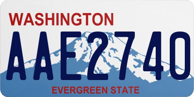 WA license plate AAE2740