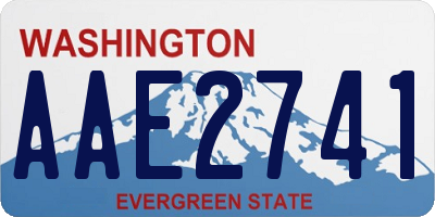 WA license plate AAE2741