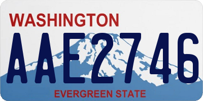 WA license plate AAE2746