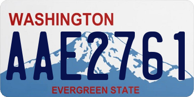 WA license plate AAE2761