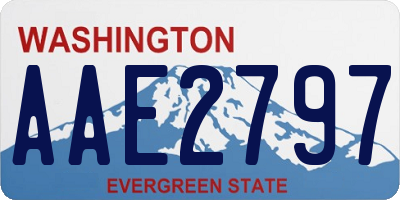 WA license plate AAE2797