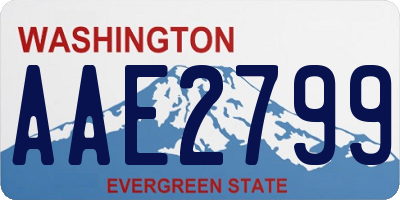 WA license plate AAE2799