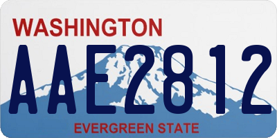 WA license plate AAE2812