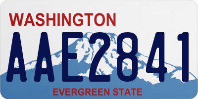 WA license plate AAE2841