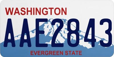 WA license plate AAE2843