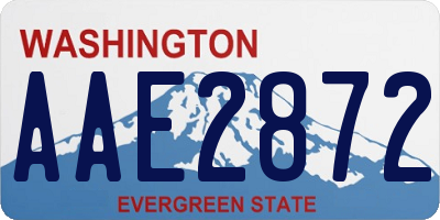 WA license plate AAE2872