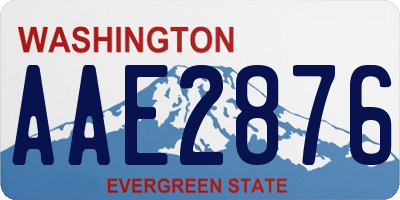 WA license plate AAE2876