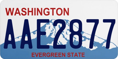 WA license plate AAE2877