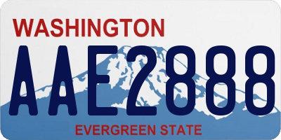WA license plate AAE2888