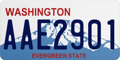 WA license plate AAE2901