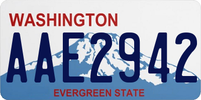 WA license plate AAE2942