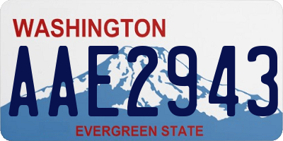 WA license plate AAE2943