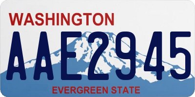 WA license plate AAE2945