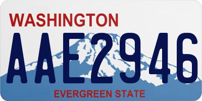 WA license plate AAE2946