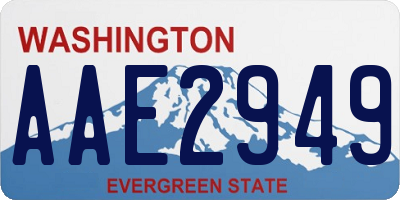 WA license plate AAE2949