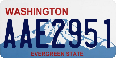 WA license plate AAE2951