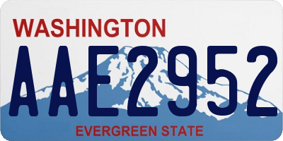 WA license plate AAE2952
