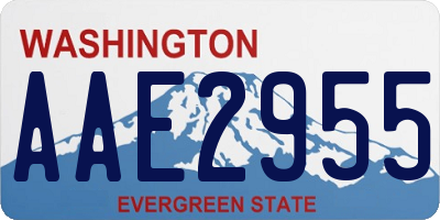 WA license plate AAE2955