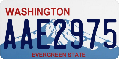 WA license plate AAE2975