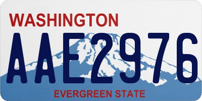 WA license plate AAE2976