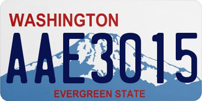 WA license plate AAE3015