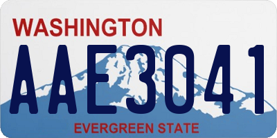 WA license plate AAE3041