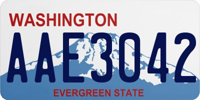 WA license plate AAE3042