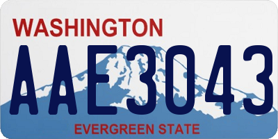 WA license plate AAE3043