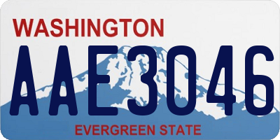 WA license plate AAE3046