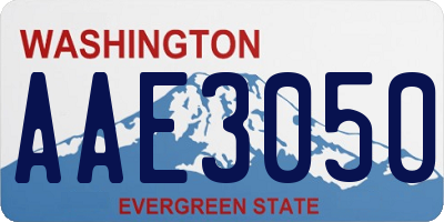 WA license plate AAE3050