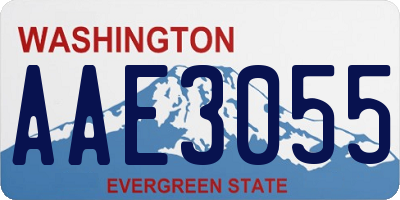 WA license plate AAE3055