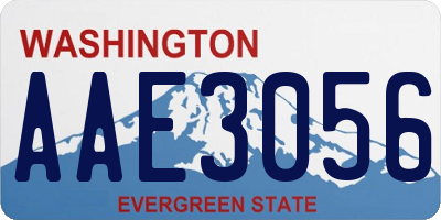 WA license plate AAE3056