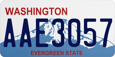 WA license plate AAE3057