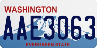 WA license plate AAE3063