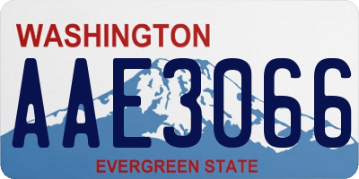 WA license plate AAE3066