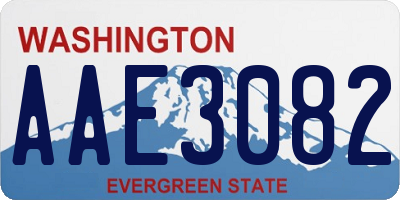 WA license plate AAE3082