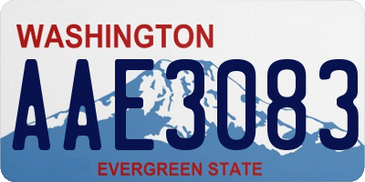 WA license plate AAE3083