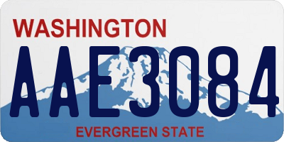 WA license plate AAE3084