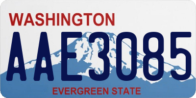 WA license plate AAE3085