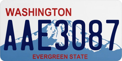 WA license plate AAE3087