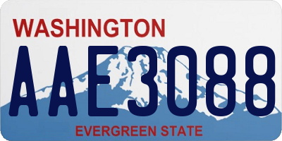 WA license plate AAE3088