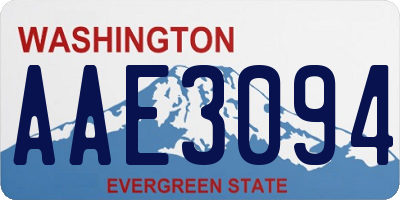 WA license plate AAE3094
