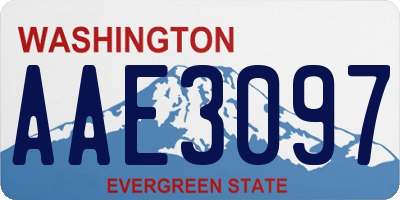 WA license plate AAE3097