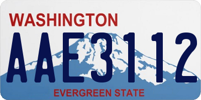 WA license plate AAE3112