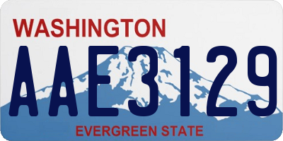 WA license plate AAE3129